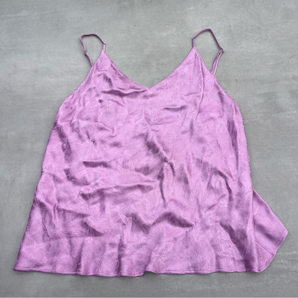 Purple Satin Tank Top